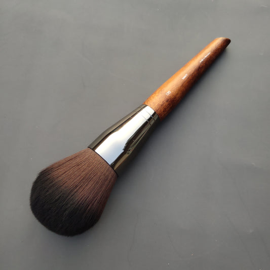 Wooden Handle Makeup Brush Set – Natural Series, Includes 124 Powder Brush, 112 Foundation Brush, Blush & Eyeshadow Brushes, Complete Face & Eye Kit